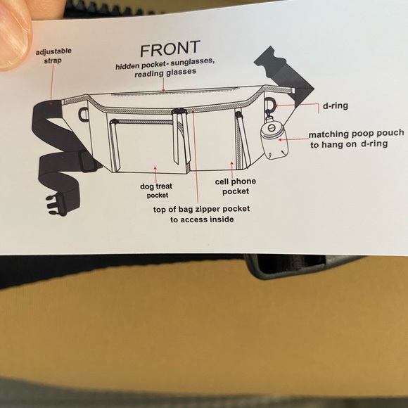 NWT Woofing Around The Bentley Tan Crossbody/Sling Premium Bag.  - Picture 7 of 11